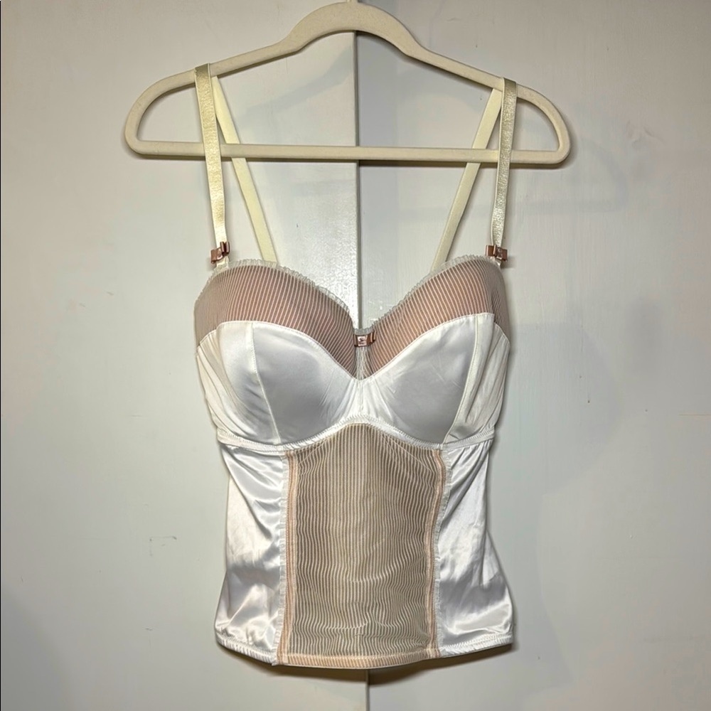 PARFAIT by AFFINITAS White and Cream Bustier 36G